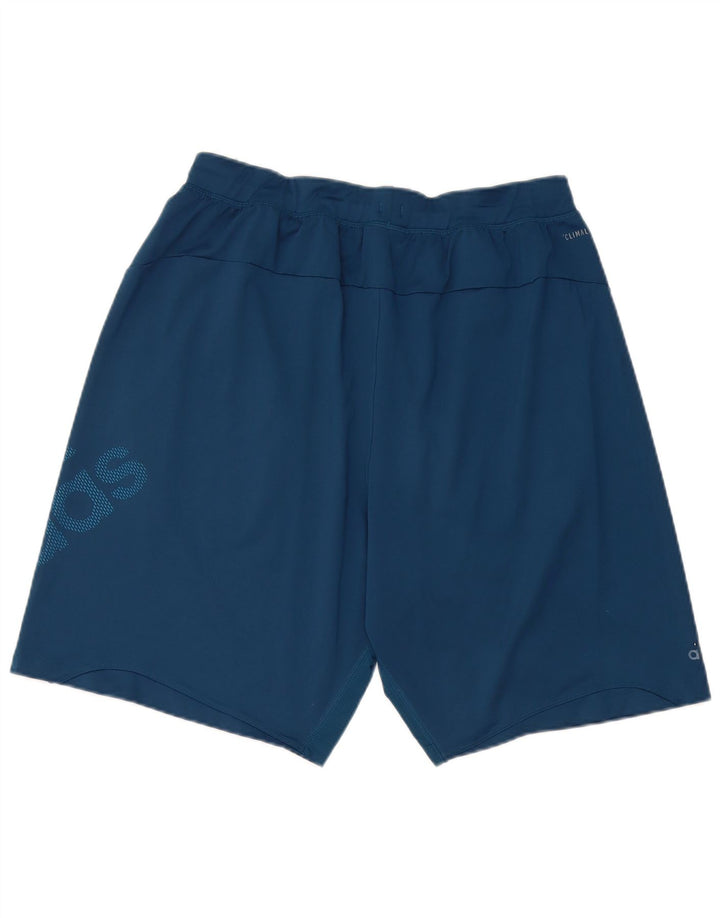Adidas Mens Climalite Graphic Sport Shorts Grande Azul Poliéster