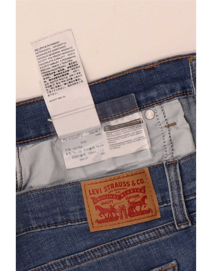 Levi's Damen Jeansshorts W30 mittelblaue Baumwolle