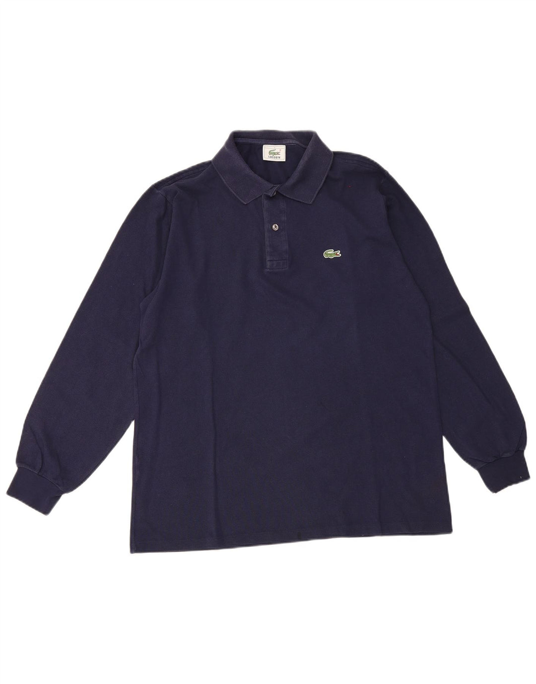 Lacoste Mens Long Sleeve Polo Shirt Size 4 Medium Navy Blue