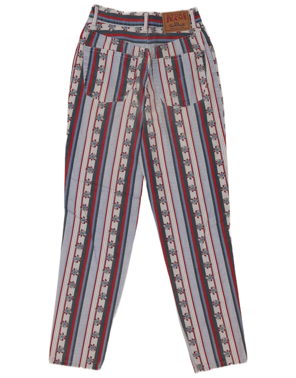 Vintage Damen-Freizeithose mit hoher Taille, Größe 42, mittelgroß, W28, L29, mehrfarbig