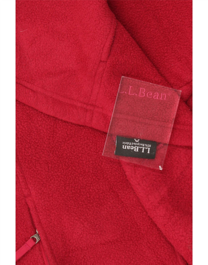 L.L.BEAN Womens Fleece Gilet UK 14 Medium Red Polyester Vintage L.L.Bean and Second-Hand L.L.Bean from Messina Hembry 