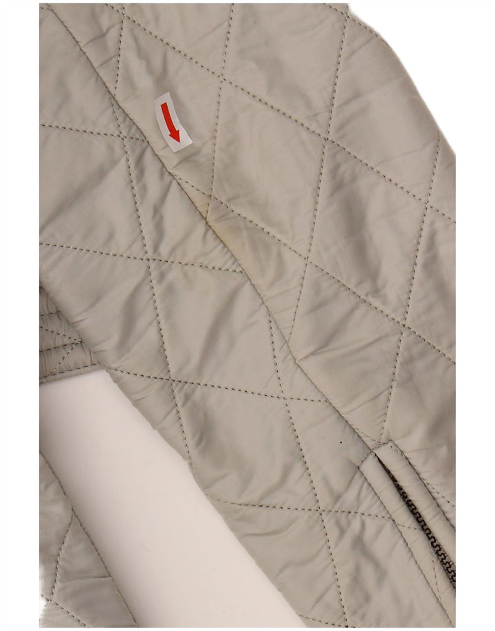 BARBOUR Womens Quilted Jacket UK 8 Small  Grey Polyamide