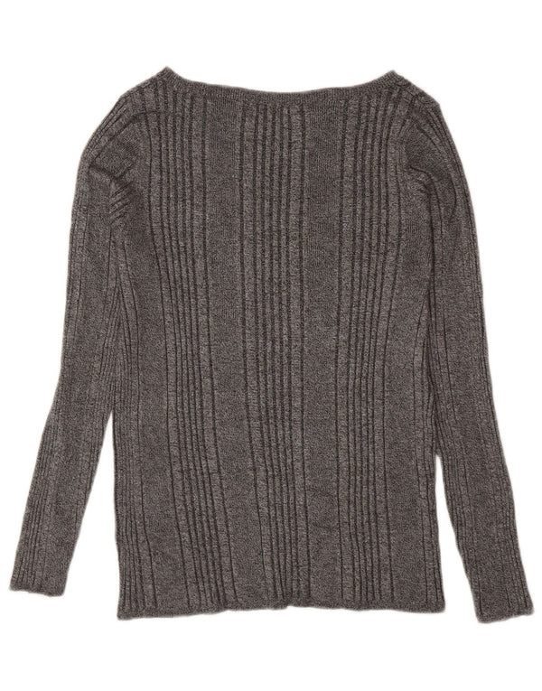 Marks & Spencer Damen Top Langarm UK 18 XL Graue Viskose