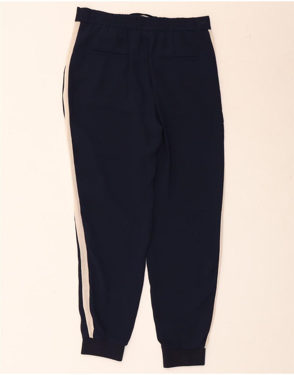 Zara Pantalon de survêtement pour femme Joggers UK 6 XS Bleu marine Colourblock