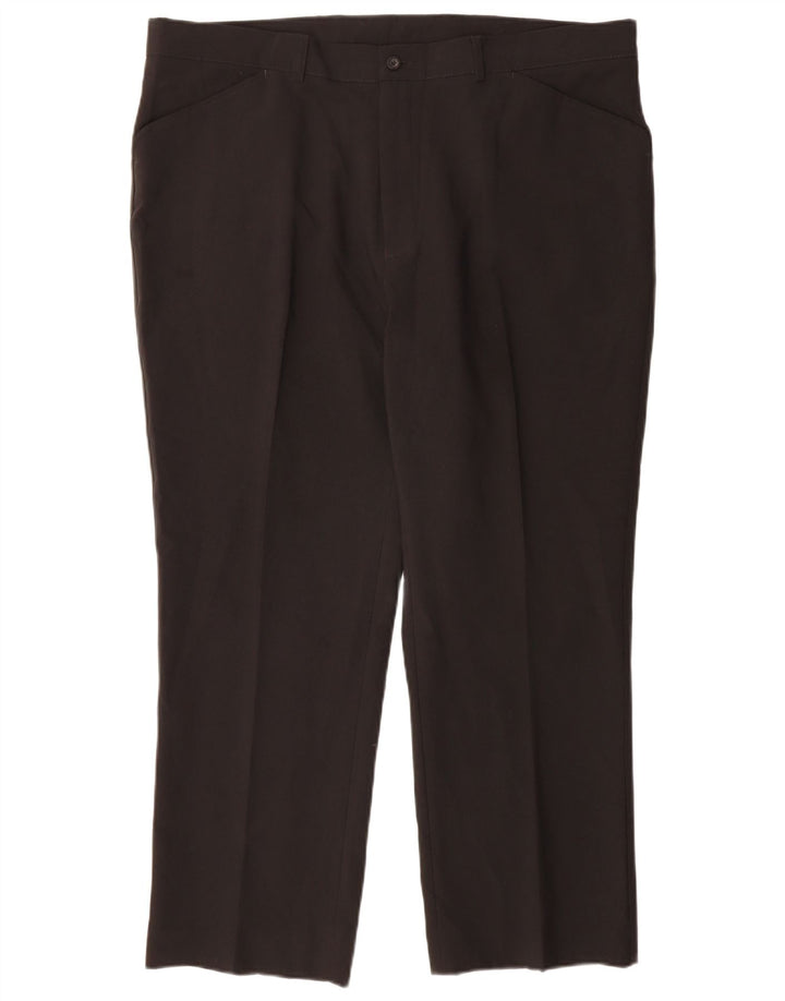 Farah Mens Straight Casual Trousers W42 L29 Black Polyester