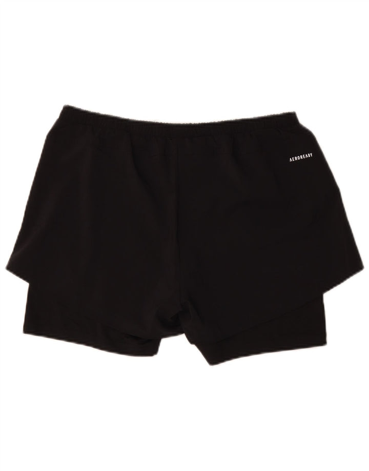 Adidas Short de sport pour femme UK 12/14 Polyester noir moyen