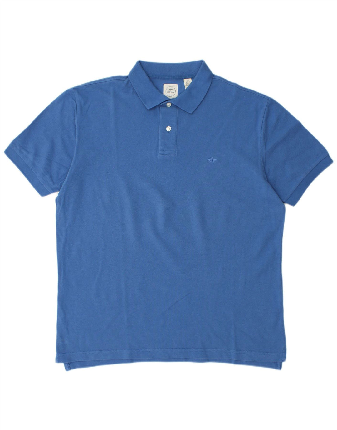 DOCKERS Mens Polo Shirt Large Blue Cotton