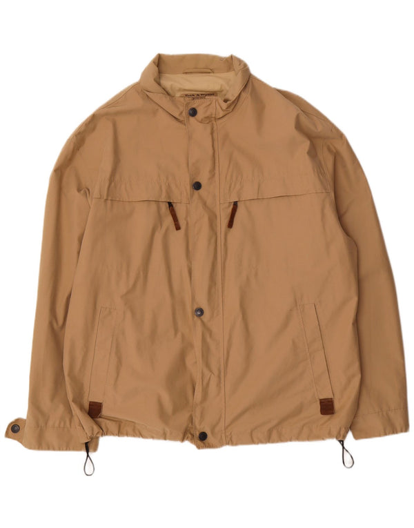Vintage Bomberjakke til mænd IT 54 2XL Beige Bomuld