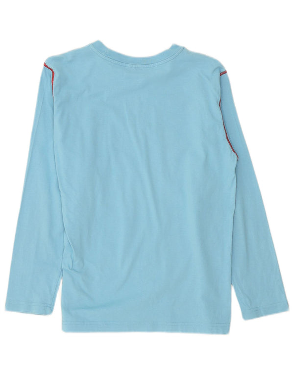 Champion Boys Graphic Top Long Sleeve 11-12 Years Large Blue Cotton