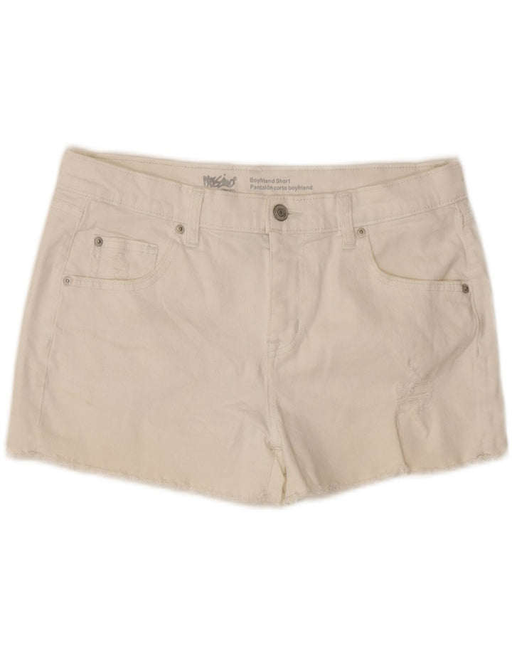 MOSSIMO Womens Boyfriend Denim Shorts US 10 Medium W30 White Cotton Vintage Mossimo and Second-Hand Mossimo from Messina Hembry 