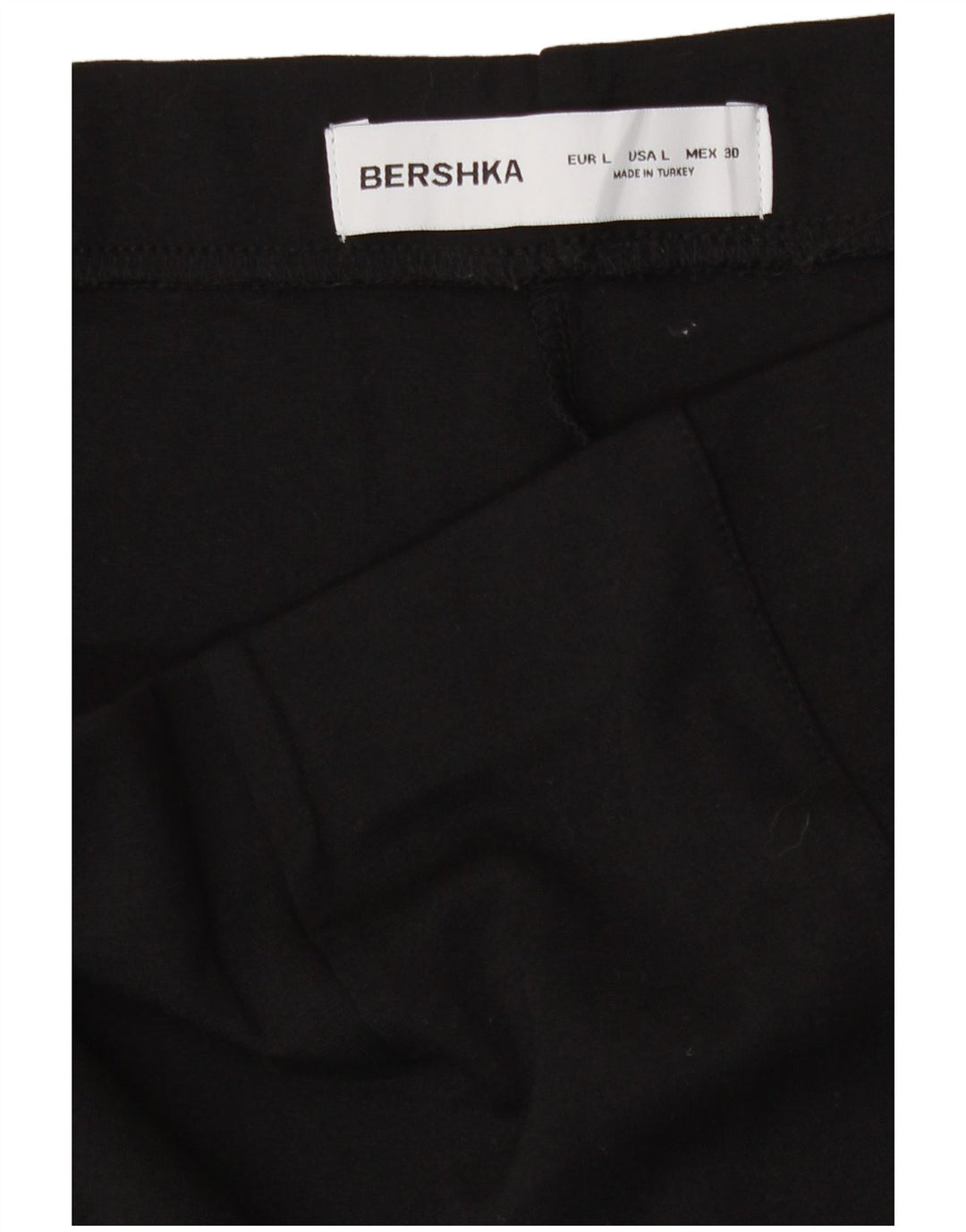Bershka Womens Hot Pants Large W32 Black Viscose