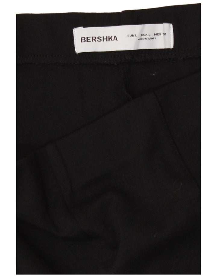 Bershka Womens Hot Pants Large W32 Black Viscose