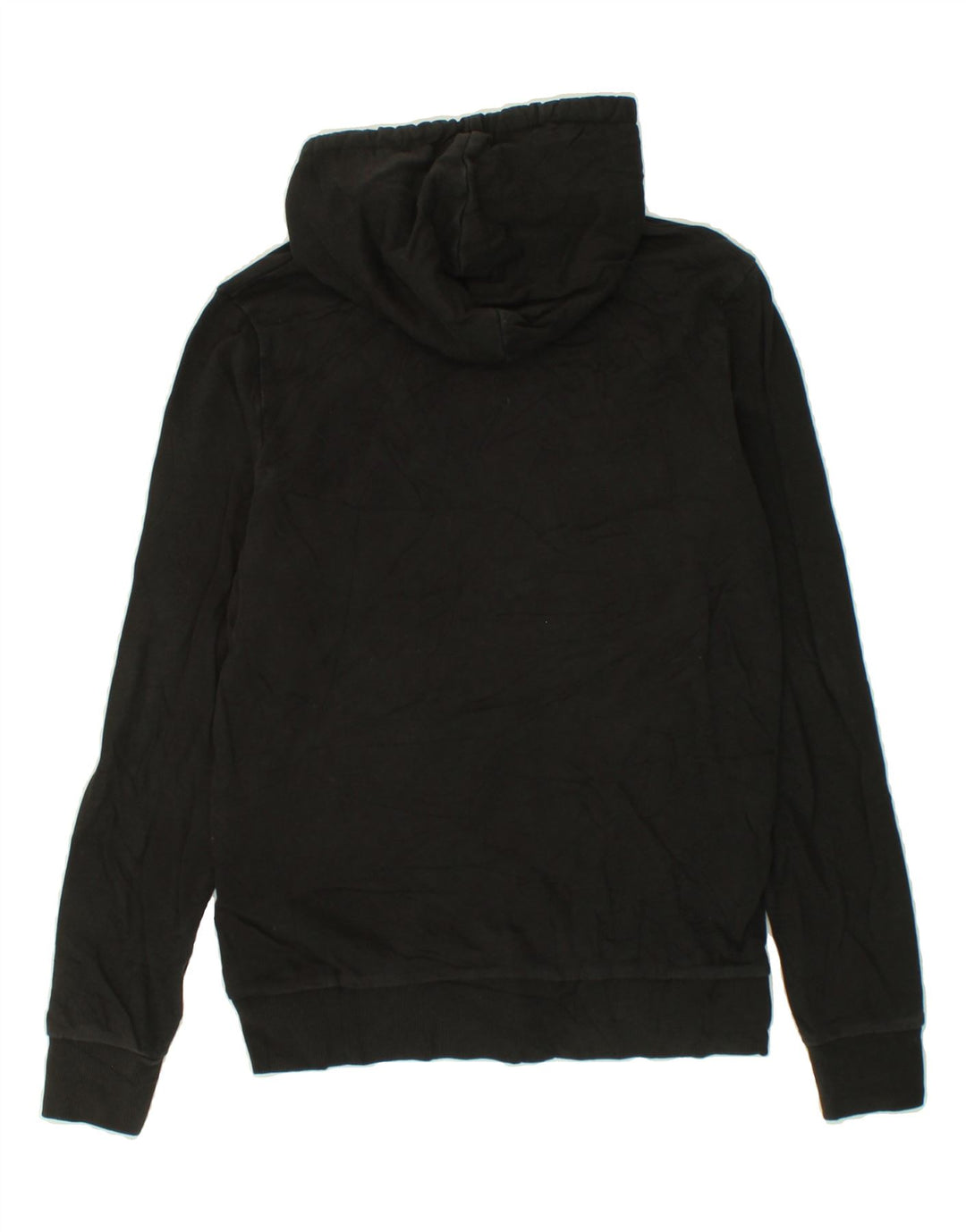 JACK & JONES Mens Graphic Hoodie Jumper Small Black Vintage Jack & Jones and Second-Hand Jack & Jones from Messina Hembry 