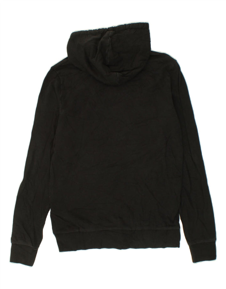 JACK & JONES Mens Graphic Hoodie Jumper Small Black Vintage Jack & Jones and Second-Hand Jack & Jones from Messina Hembry 