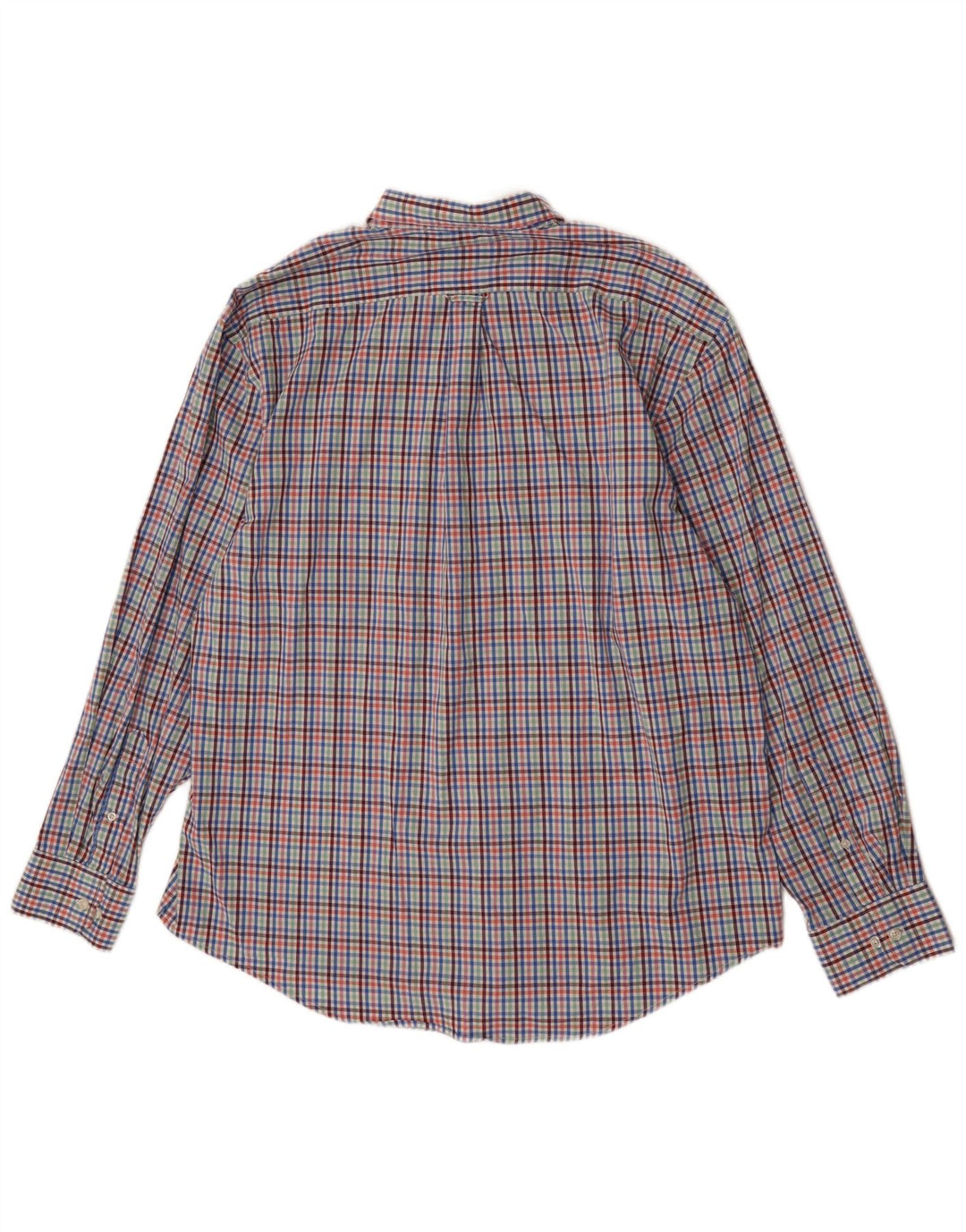 Izod Mens Shirt XL Multicoloured Gingham Cotton