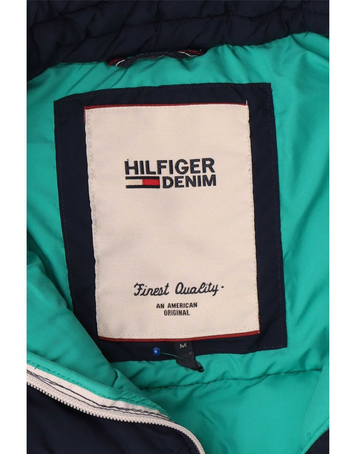 Tommy Hilfiger Mens Padded Jacket UK 40 Medium Navy Blue Polyester