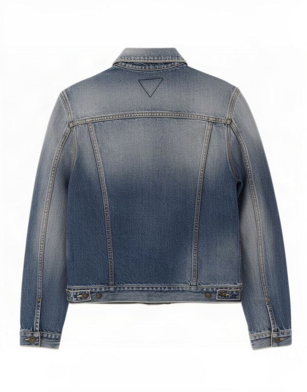 Meltin' Pot Veste en jean délavé à l'acide pour femme UK 14 Bleu moyen Coton