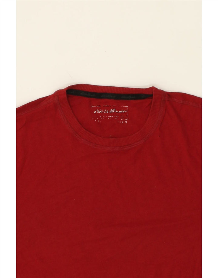EDDIE BAUER Mens T-Shirt Top Medium Red Cotton Vintage Eddie Bauer and Second-Hand Eddie Bauer from Messina Hembry 