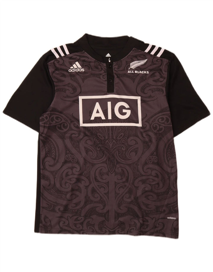 Adidas Mens Graphic T-Shirt Top Medium Black Paisley Polyester