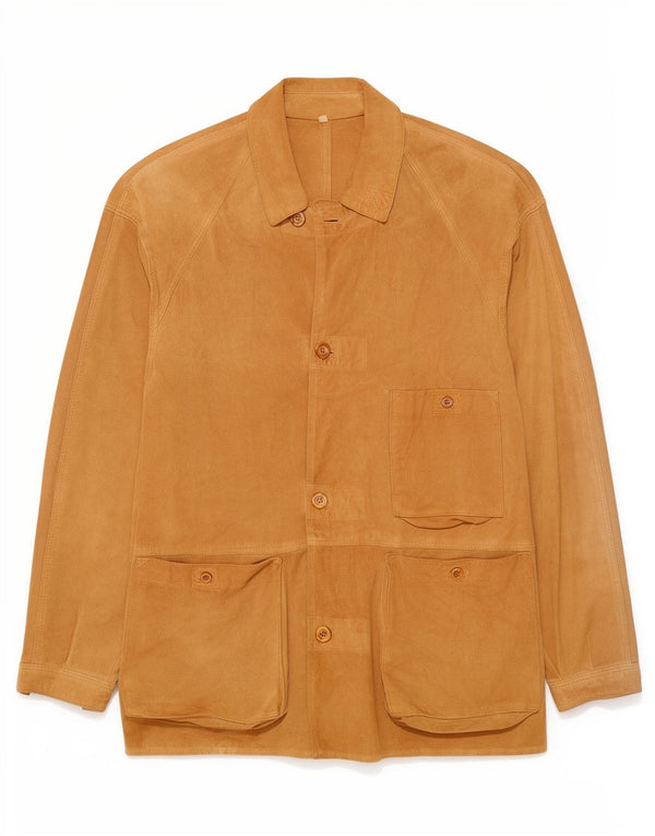 Vintage Ανδρικό Suede Jacket IT46 Small Beige