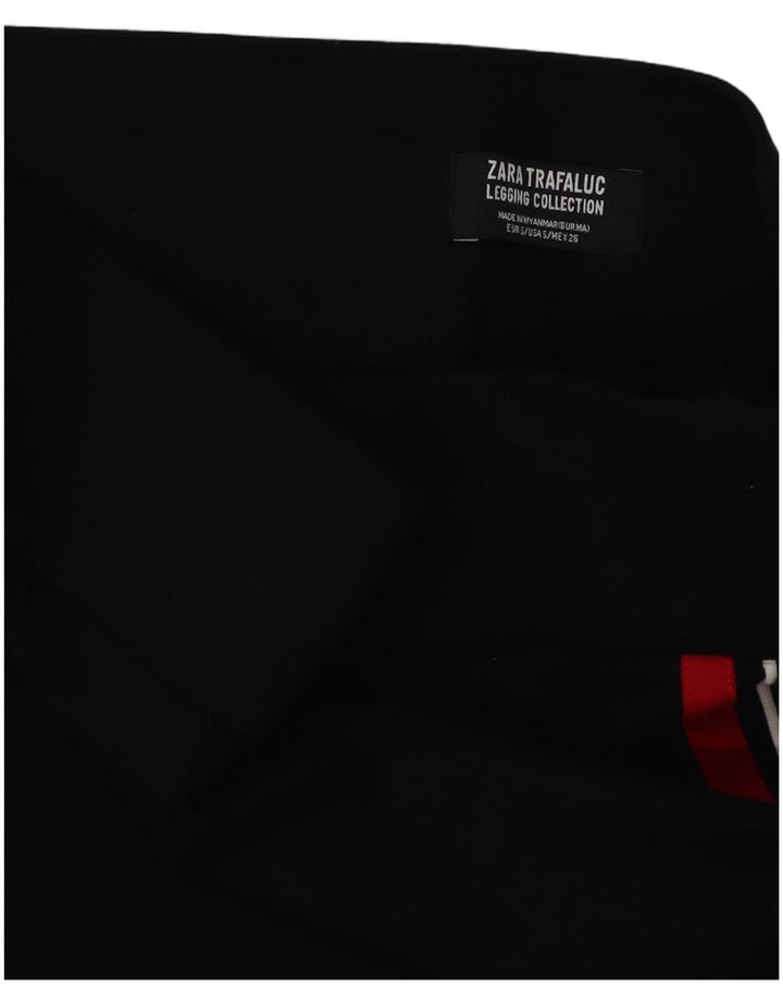 ZARA Womens Leggings UK 8 Small  Black