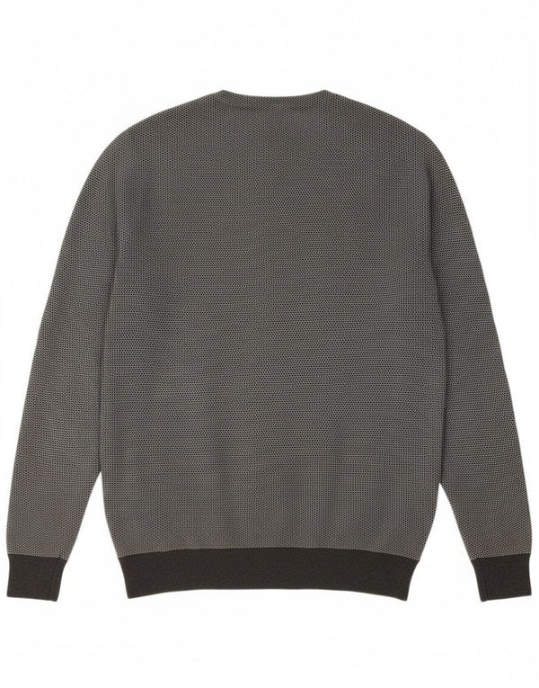 Superdry Mens Crew Neck Jumper Sweater Large Grey Flecked Cotton