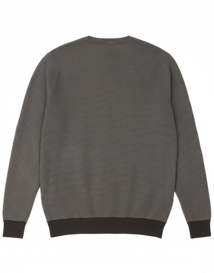 Superdry Mens Crew Neck Jumper Sweater Large Grey Flecked Cotton