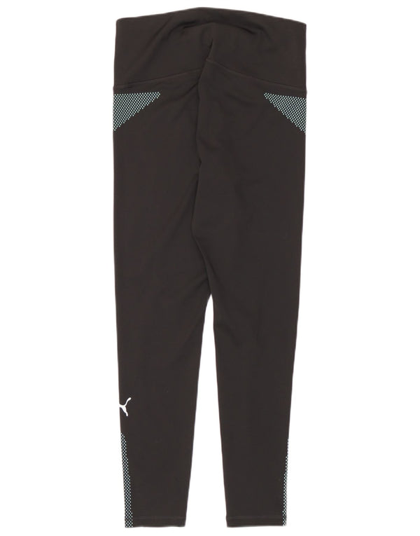 Puma Dame Leggings UK 12 Medium Sort Geometrisk