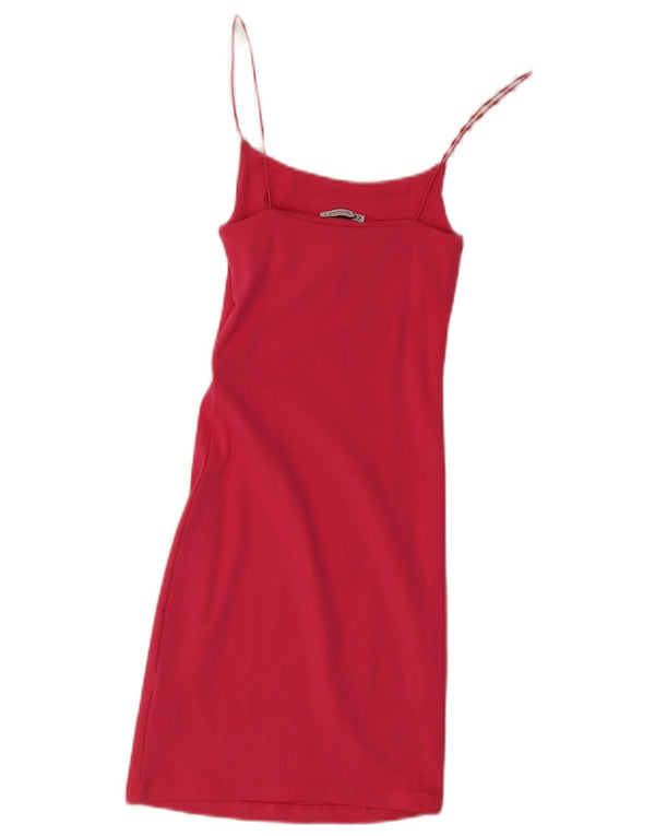 Rochie slip femeie Zara UK 8 mic roz bumbac