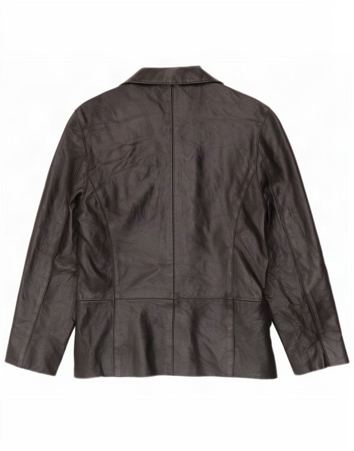 Vintage Damen Lederjacke UK 10 Small Schwarz