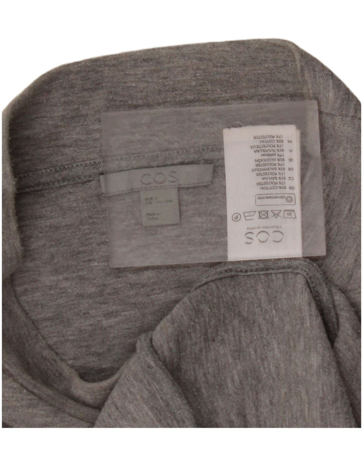 COS Womens Oversized Sweatshirt Jumper UK 14 Large Grey Cotton