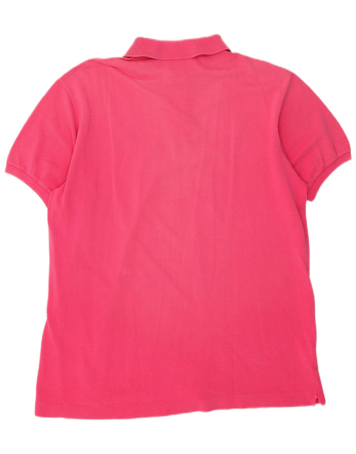 Lacoste Mens Polo Shirt Large Pink Cotton