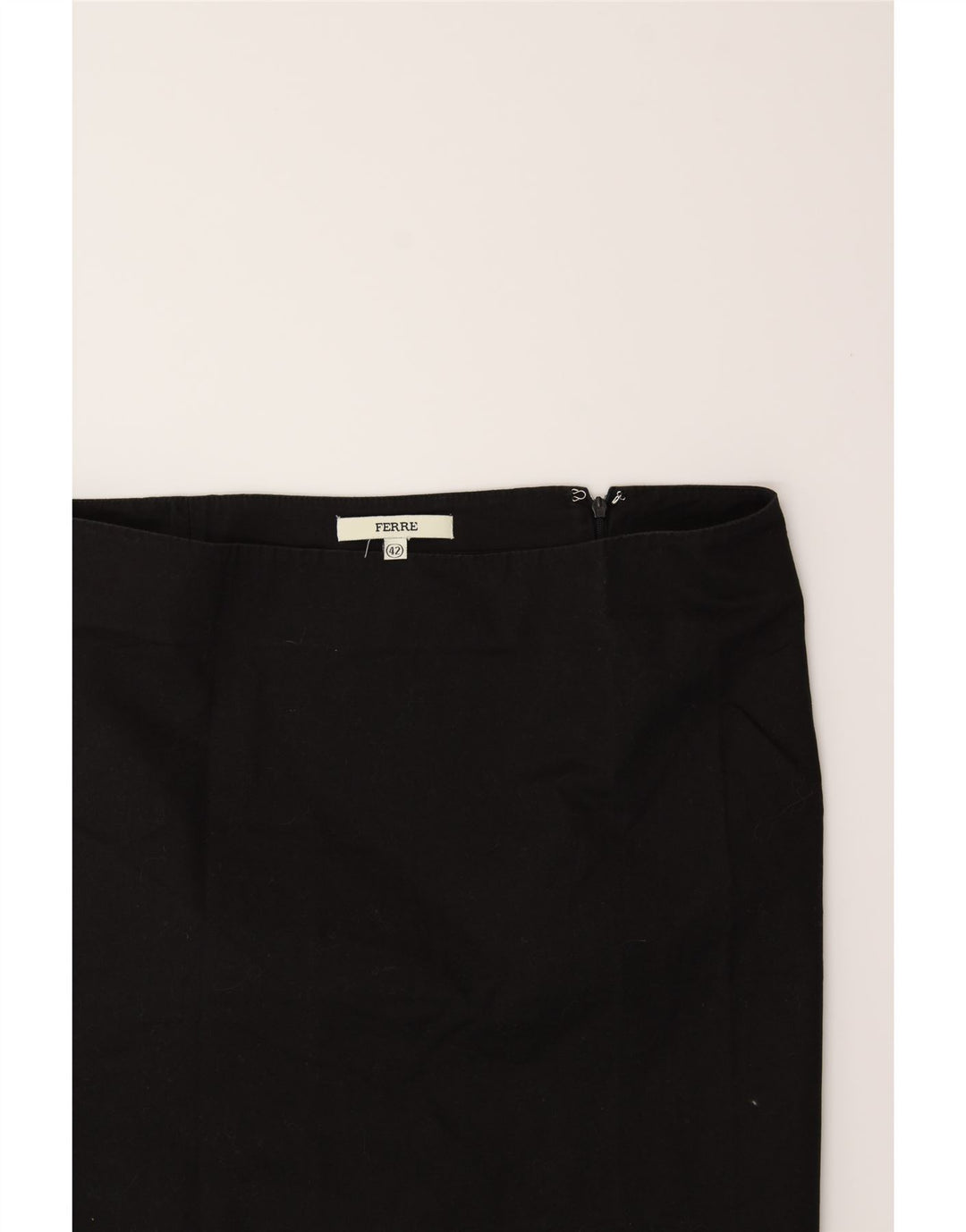 FERRE Womens Straight Skirt IT 42 Medium W32 Black Vintage Ferre and Second-Hand Ferre from Messina Hembry 