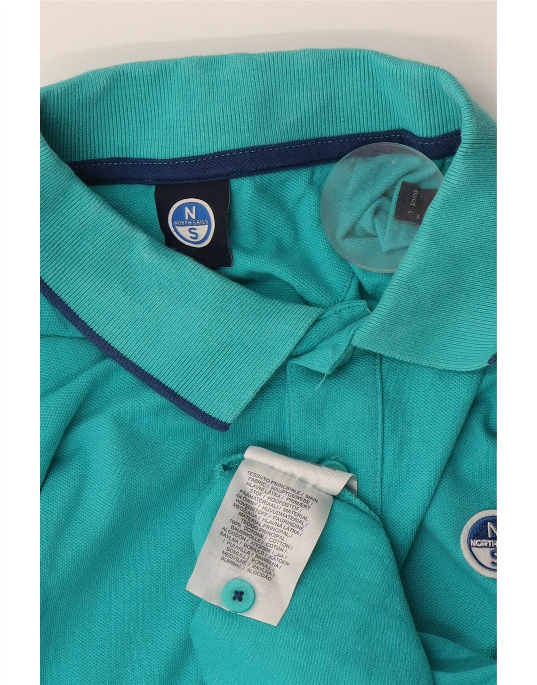Polo da uomo North Sails Large in cotone blu