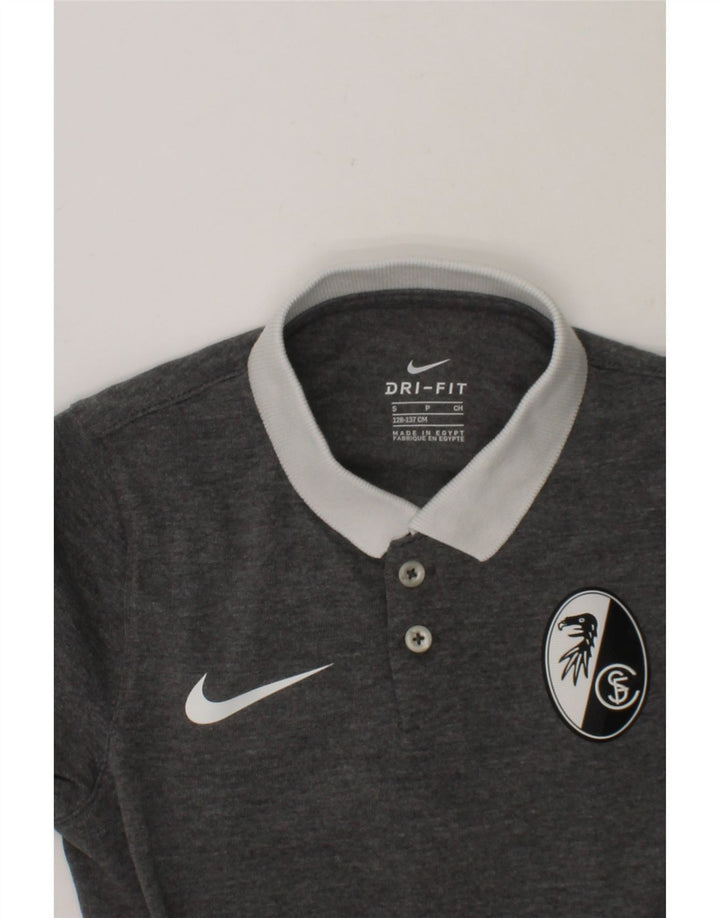 NIKE Boys Dri Fit Polo Shirt 8-9 Years Small  Grey Polyester Vintage Nike and Second-Hand Nike from Messina Hembry 