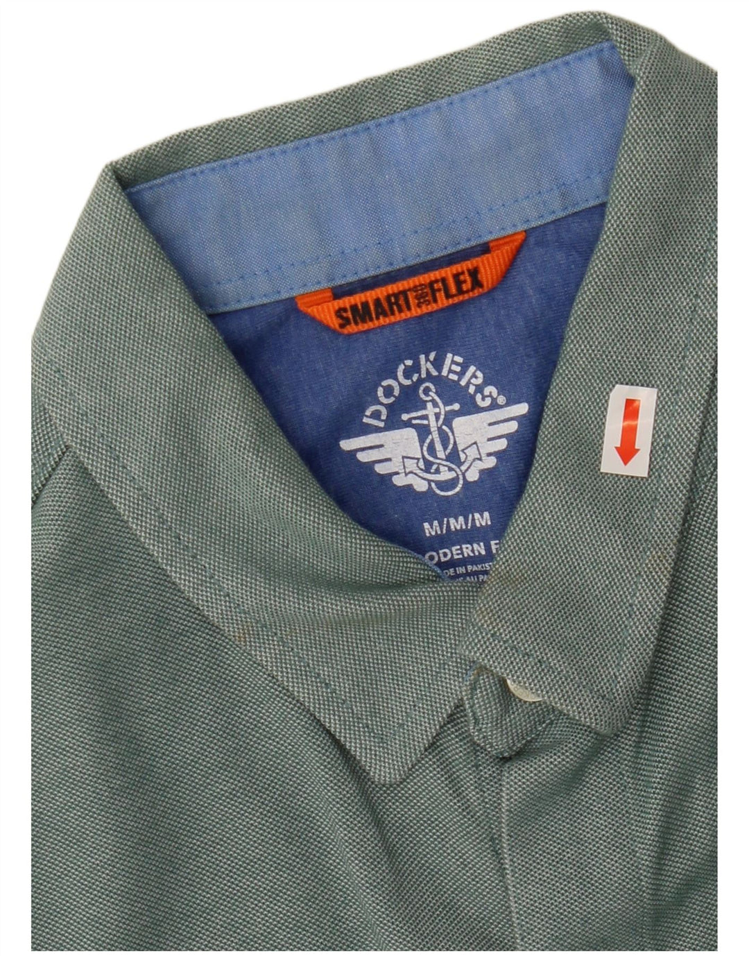 DOCKERS Chemise à Manches Courtes Coupe Moderne Homme Vert Moyen Coton