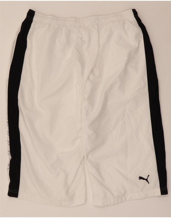 Puma Mens Graphic Sport Shorts XL White Colourblock Polyester