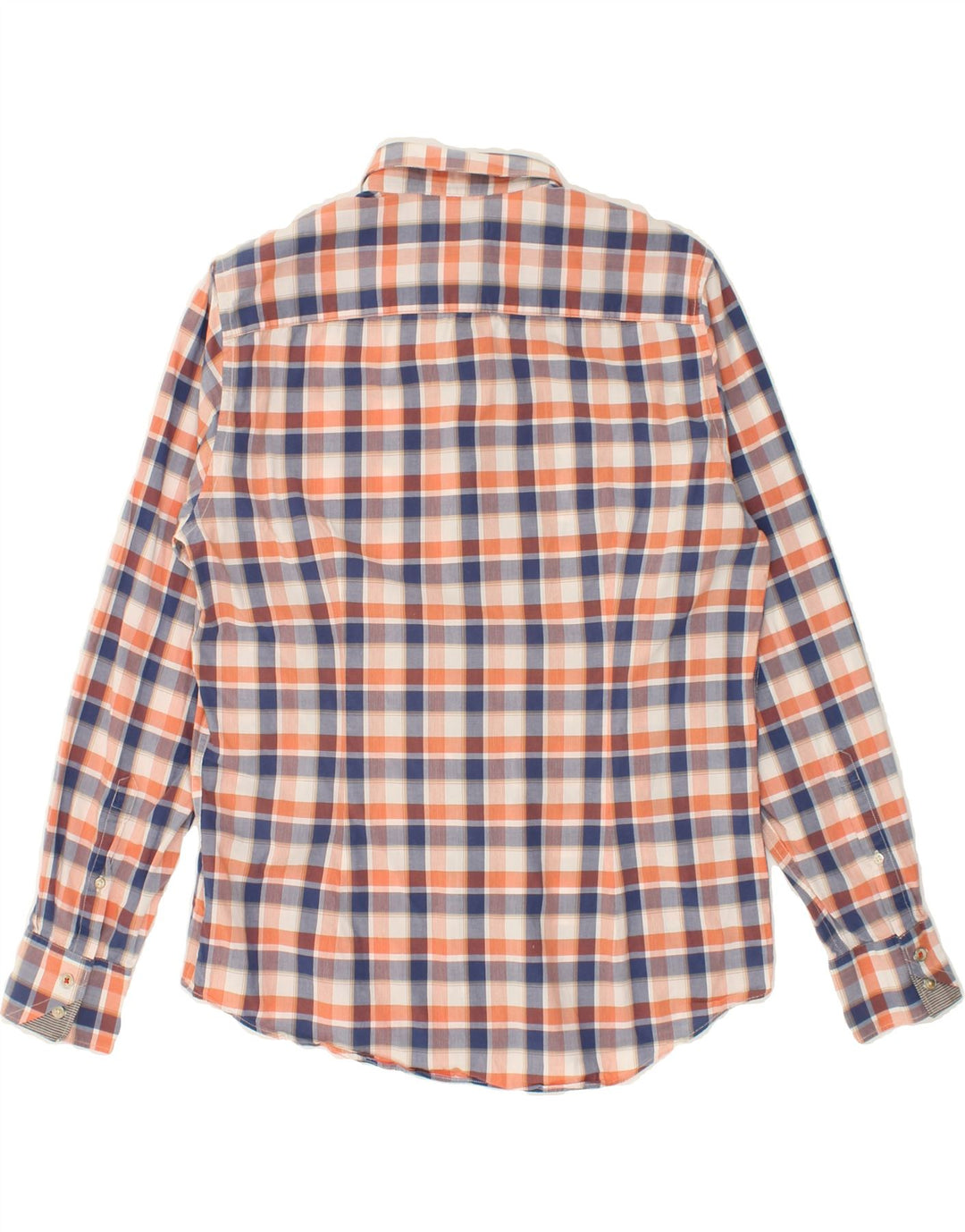 ESPRIT Mens Slim Fit Shirt Size 15 3/4 Medium Blue Check Cotton Vintage Esprit and Second-Hand Esprit from Messina Hembry 