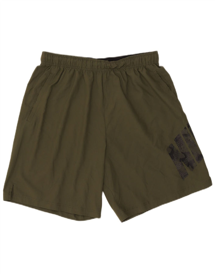 Nike Mens Dri Fit Graphic Sport Shorts XL Khaki Polyester