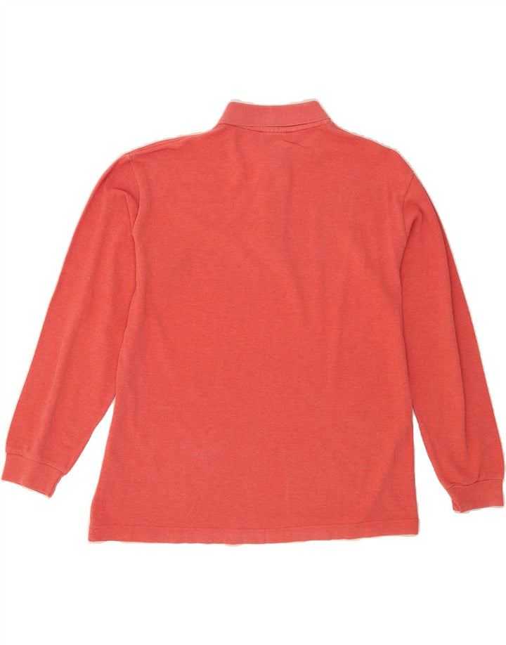 KAPPA Mens Long Sleeve Polo Shirt Medium Red Cotton Vintage Kappa and Second-Hand Kappa from Messina Hembry 