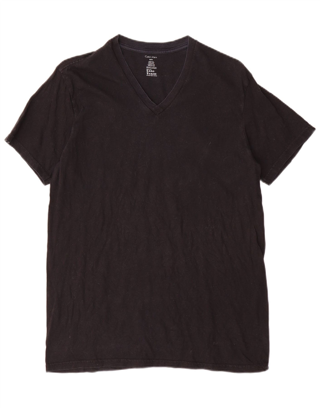 CALVIN KLEIN Mens T-Shirt Top Medium Black Cotton