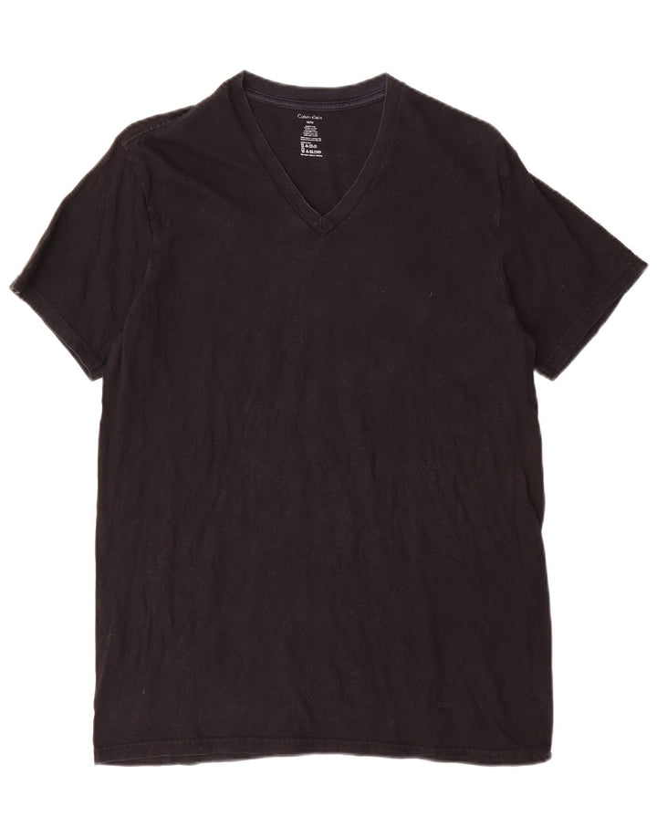 CALVIN KLEIN Mens T-Shirt Top Medium Black Cotton