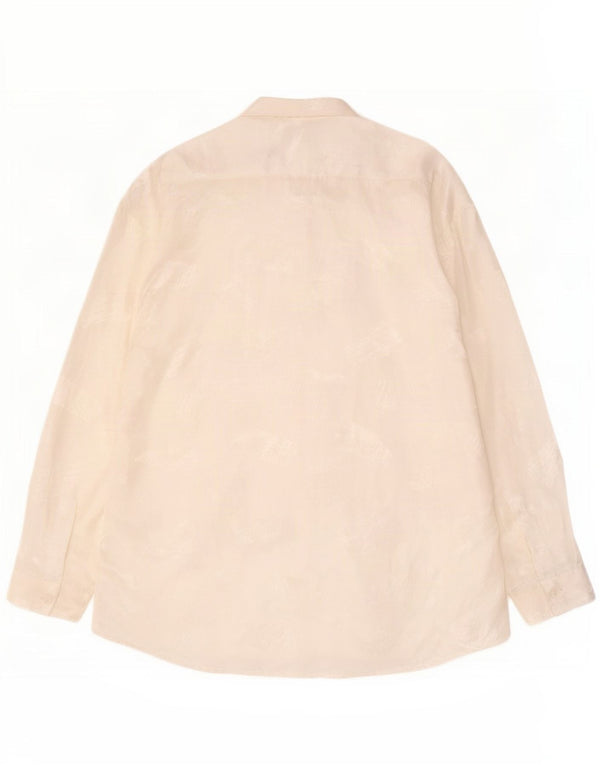 Camisa Tipo' S para hombre grande poliéster blanco