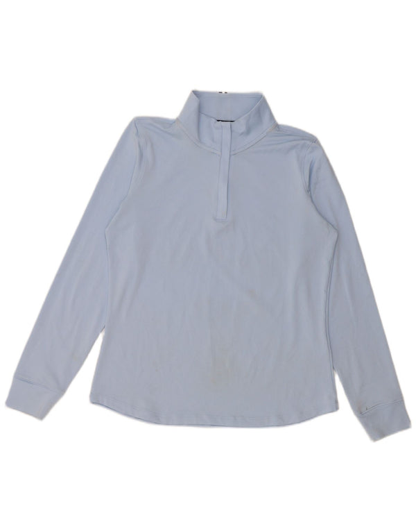 Under Armour Haut de survêtement à col zippé pour femme UK 12 Bleu moyen