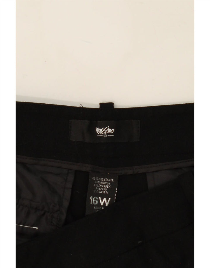 MOSSIMO Womens Straight Capri Trousers US 16 2XL W38 L22 Black Polyester Vintage Mossimo and Second-Hand Mossimo from Messina Hembry 