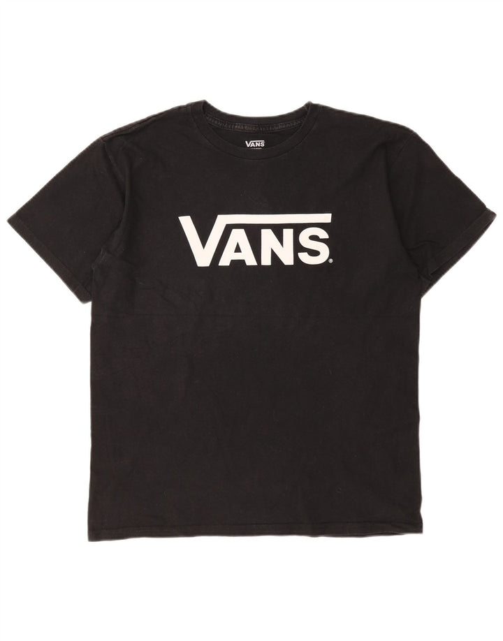 Vans Mens Graphic T-Shirt Top Medium Black Cotton