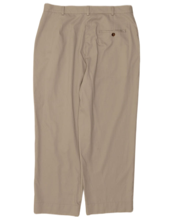 L.L.Bean Pantalon Chino Fuselé Femme US 14 XL W34 L26 Coton Beige