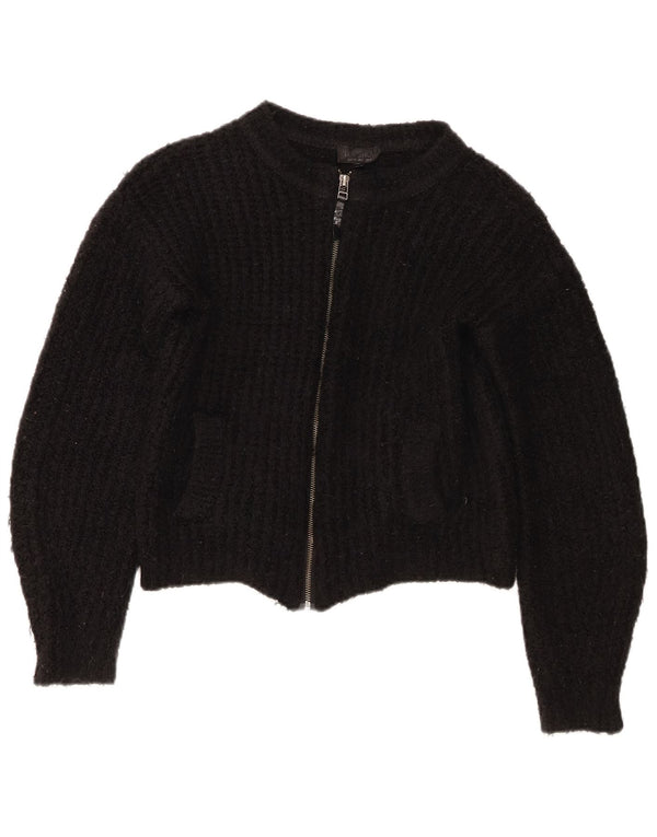 Maglione cardigan corto da donna Topshop UK 6 XS acrilico nero