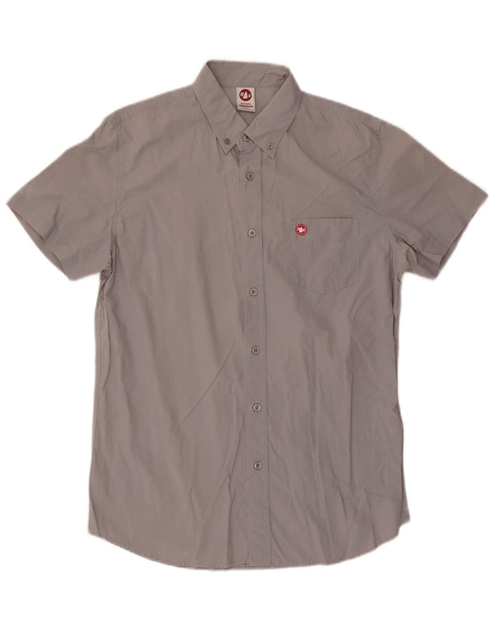Murphy & Nye Mens Short Sleeve Shirt Medium Grey Cotton
