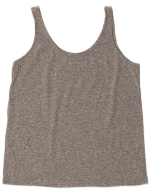 Canottiera grafica da donna Superdry UK 8 Small in cotone grigio